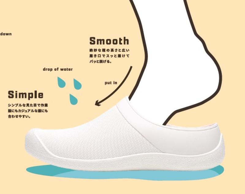 かかと踏んで厨房作業していませんか？「マンダム#61」で労災事故対策を！